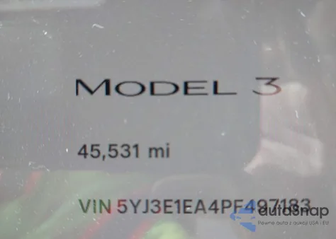 2023 Tesla Model 3 Rear-Wheel Drive from USA, damaged, VIN 5YJ3E1EA4PF497183